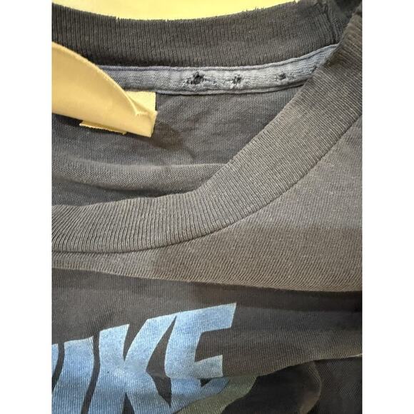 Nike Shirt Mens Large Blue Swoosh Logo Crewneck Tee Cotton Y2K 2010 Gold Tag - Picture 8 of 8